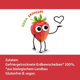 FRECHE FREUNDE Biologische aardbeienfruitchips, gevriesdroogde fruitchips, natuurlijk gesneden gedroogd fruit zonder toegevoegde suiker, veganistisch, lactosevrij, glutenvrij, verpakking van 12 (12 x 12 g)