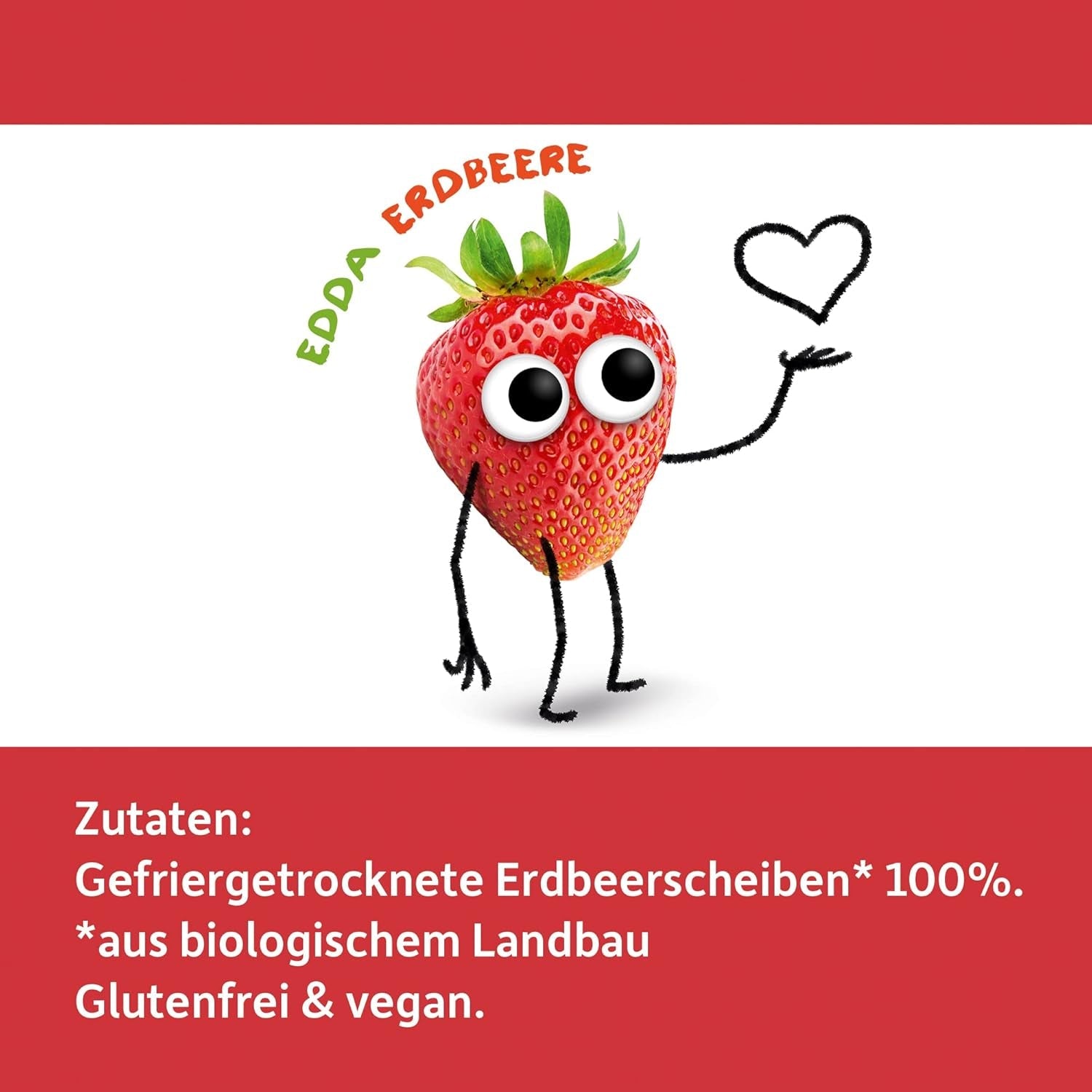 FRECHE FREUNDE Biologische aardbeienfruitchips, gevriesdroogde fruitchips, natuurlijk gesneden gedroogd fruit zonder toegevoegde suiker, veganistisch, lactosevrij, glutenvrij, verpakking van 12 (12 x 12 g)