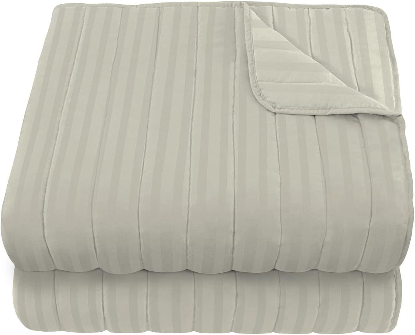 Zomerdekbed Satin Stripes, polyester, crème, 260X250 Cm Dekbedden en dekbedden Naty Shop