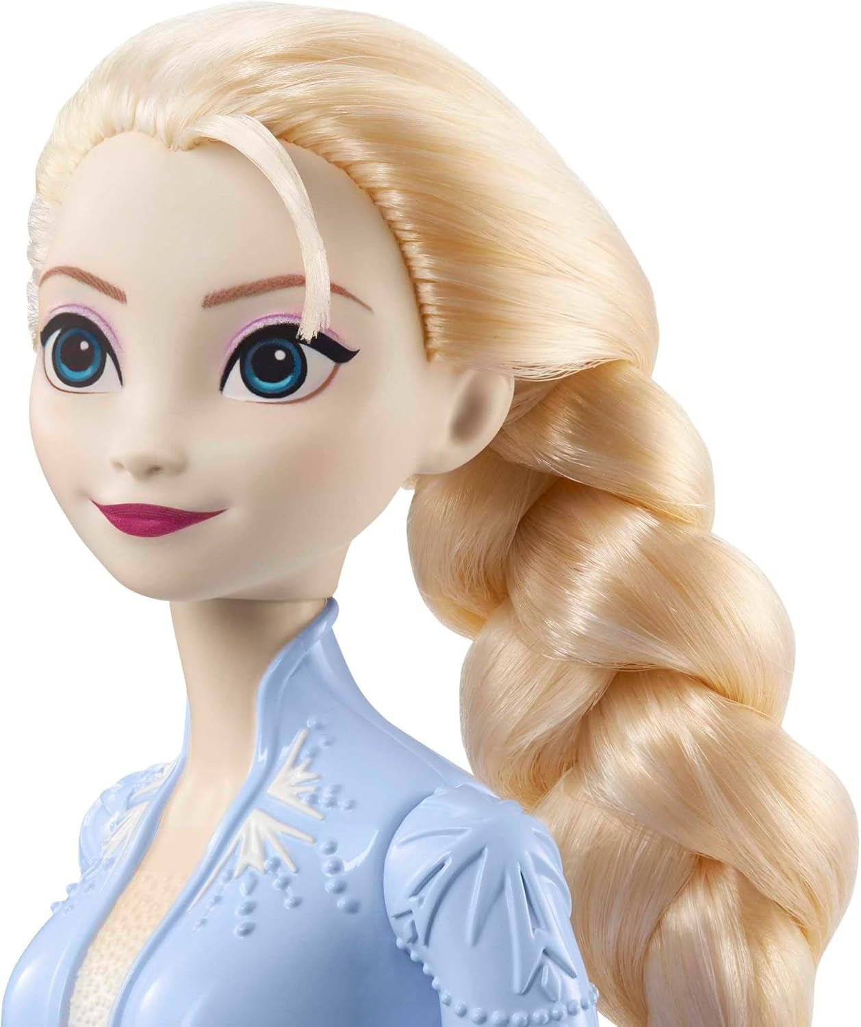 Mattel Disney prinses Elsa pop, bevroren pop in reisoutfit, kambaar blond haar, scharnierend gewricht, afneembare rok en laarzen, Disney-cadeaus, speelgoed voor kinderen vanaf 3 jaar, HLW48