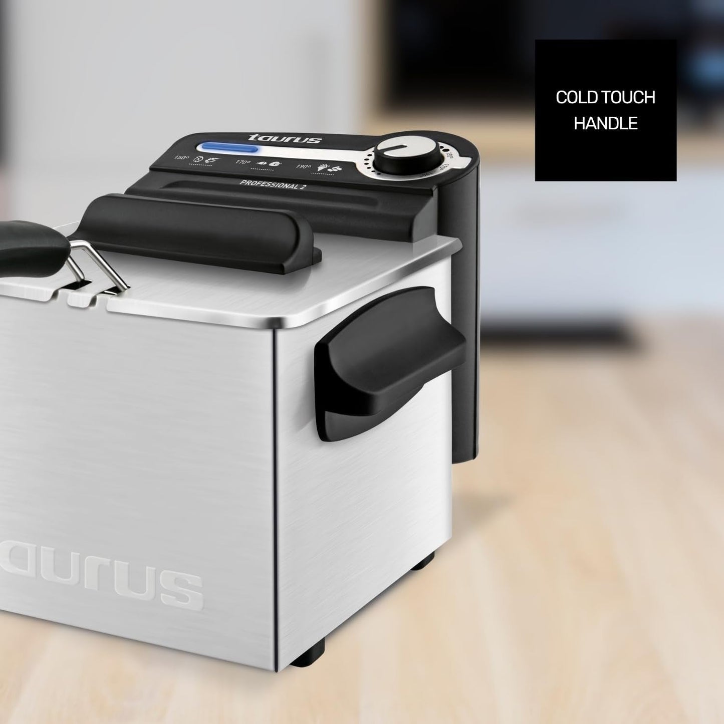 Taurus Professional 2 plus - Oliefriteuse, 2 liter, 1700 W, 18/8 roestvrij staal Apparaten Naty Shop
