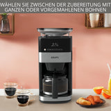 Krups Espressomachine KM8328 Malen met Grinder | 24-uurstimer | Graancontainer 180 g | Capaciteit 1,25 l voor maximaal 15 koppen koffie | Automatische uitschakelfunctie | 3 maalstanden | Zwart