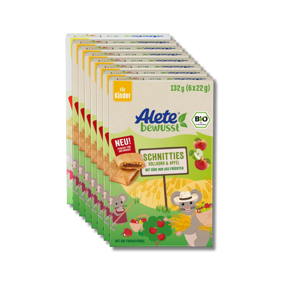 Alete Volkoren appelschijfjes biologische taarten 8 x 132 g