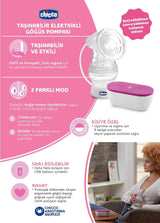 Chicco, draagbare elektrische borstkolf, 5 intensiteitsniveaus, 150 ml Voeding en borstvoedingsaccessoires Bebe Naty Shop