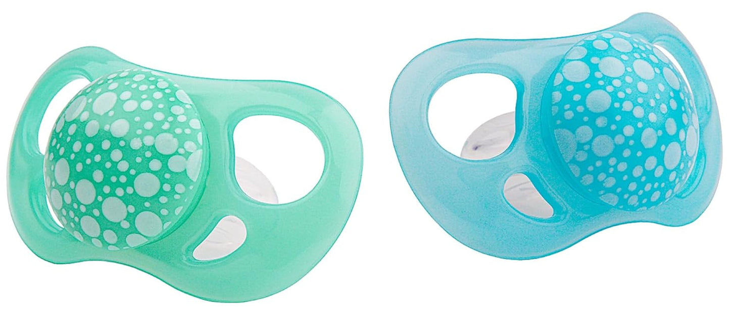 Twistshake Babyfopspenen – 2 stuks | Orthodontische vorm | Ultralicht | Zachte siliconen speen | BPA-vrij | Geschikt voor baby's vanaf 6 maanden | Blauw Groen
