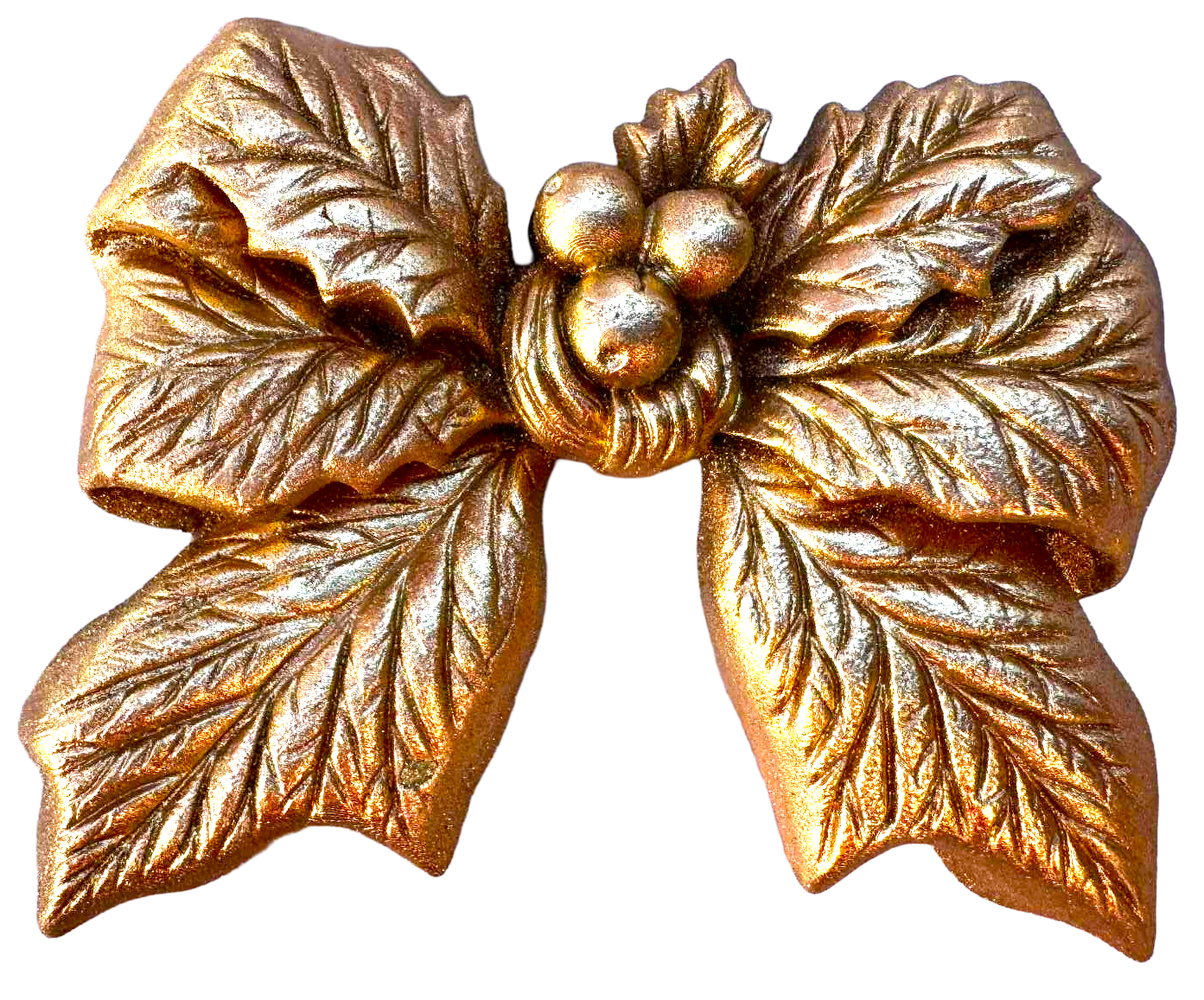 Fijne eetbare decoratie kerstbloem - maat 7,5 cm Zoete smaak en gouden uitstraling