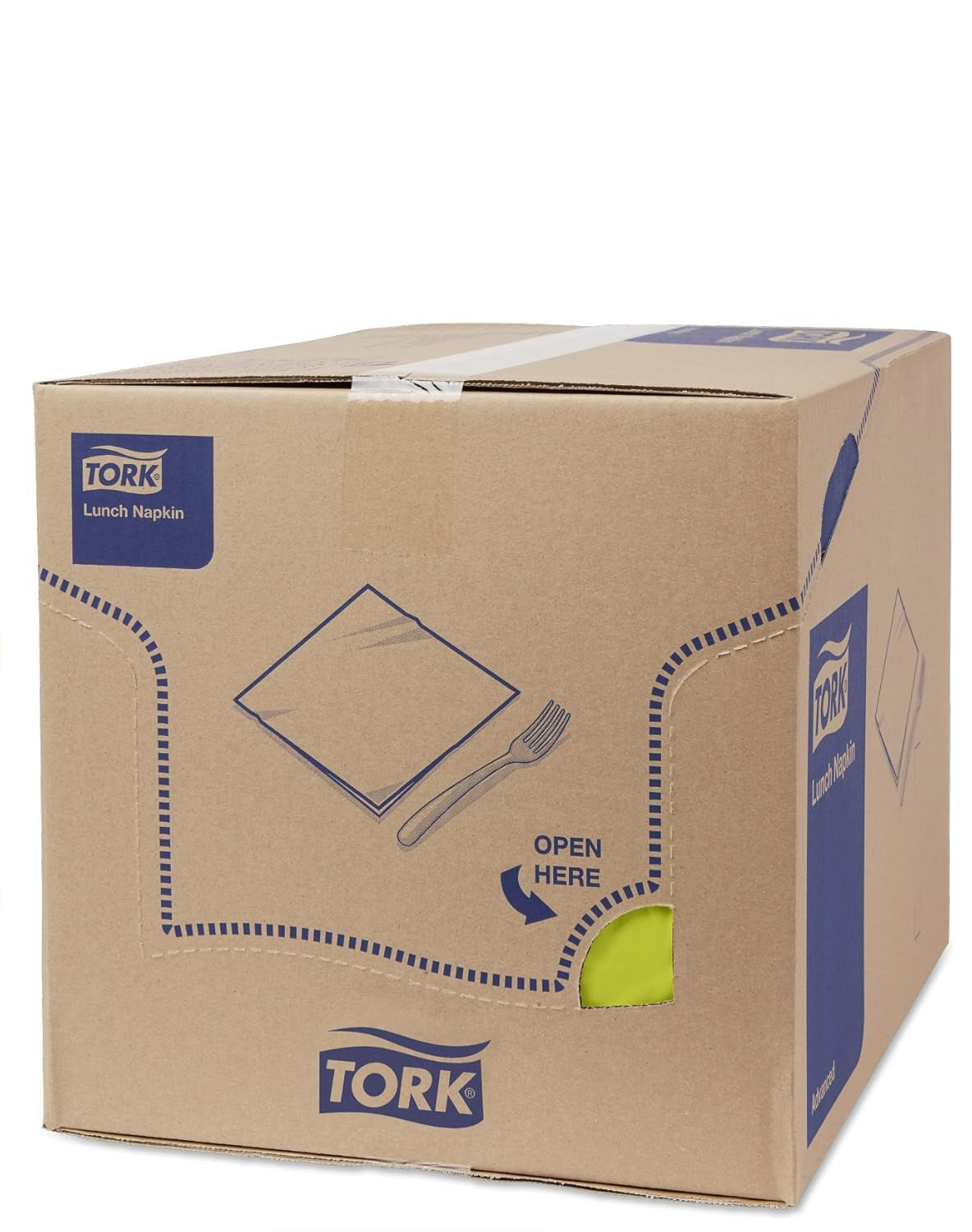 Tork 477840 Lime lunchservetten / 2-laags servetten voor kleine maaltijden of snacks / geavanceerde kwaliteit / 10 X 200 (2000) papieren servetten / 32,6 X 33 cm (L X B) / 1/4 vouw