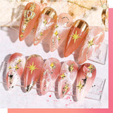 400 Stück Gold Silber Stern Nail Charms Nägel, 3D Metall Star Nagelkunst Decoraties, Star Nail Design Gemischt Grote Vorm Nägel Zubehör
