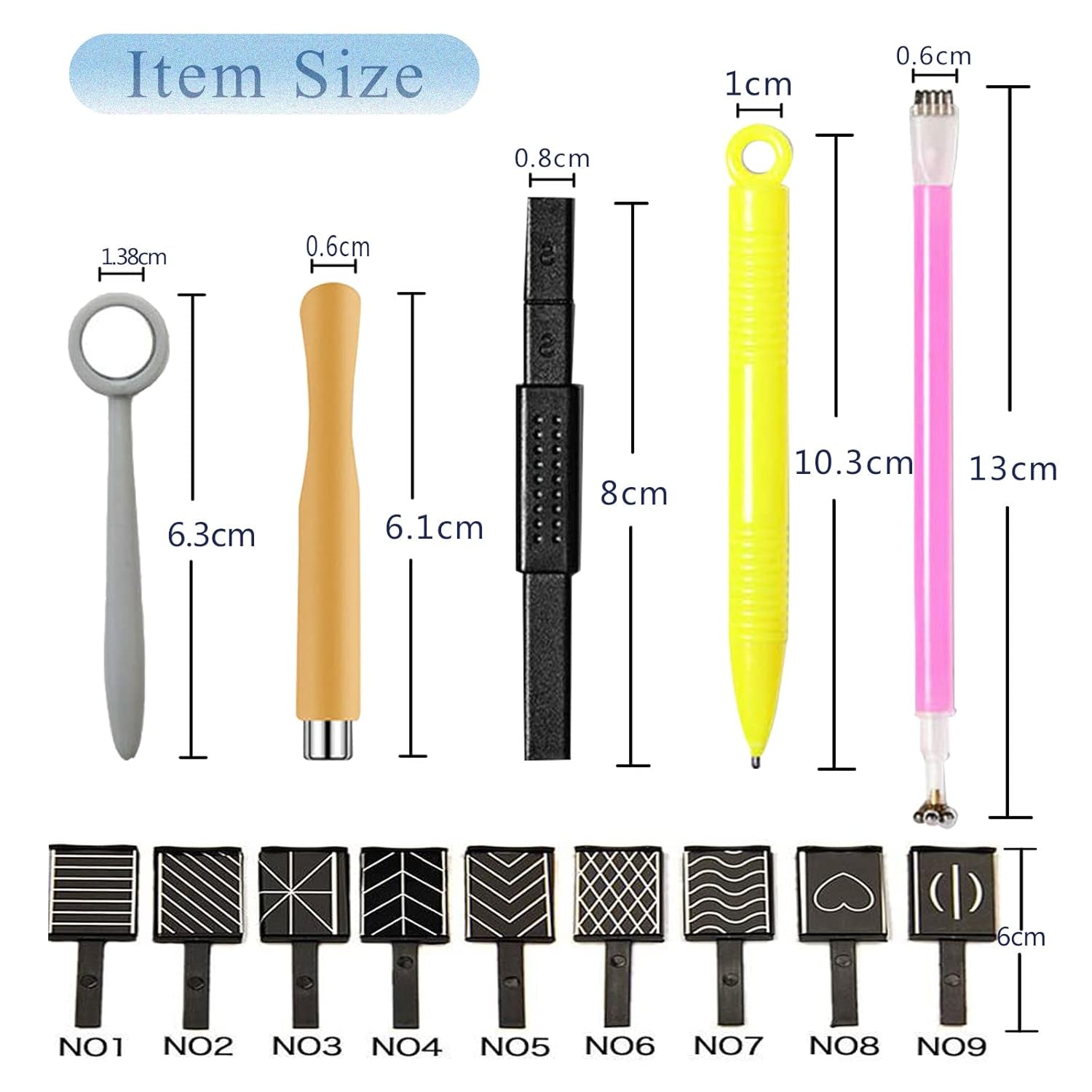 14 Stück Nail Art Werkzeug Magnetstift DIY Magic 3D Magnet Stick Set Verwendung Mit Cat Eye Gel Pulver Oder Nagelack - Magnetic Stift Katze Eye Pen voor ideale Katzenaugen Magische Effekt