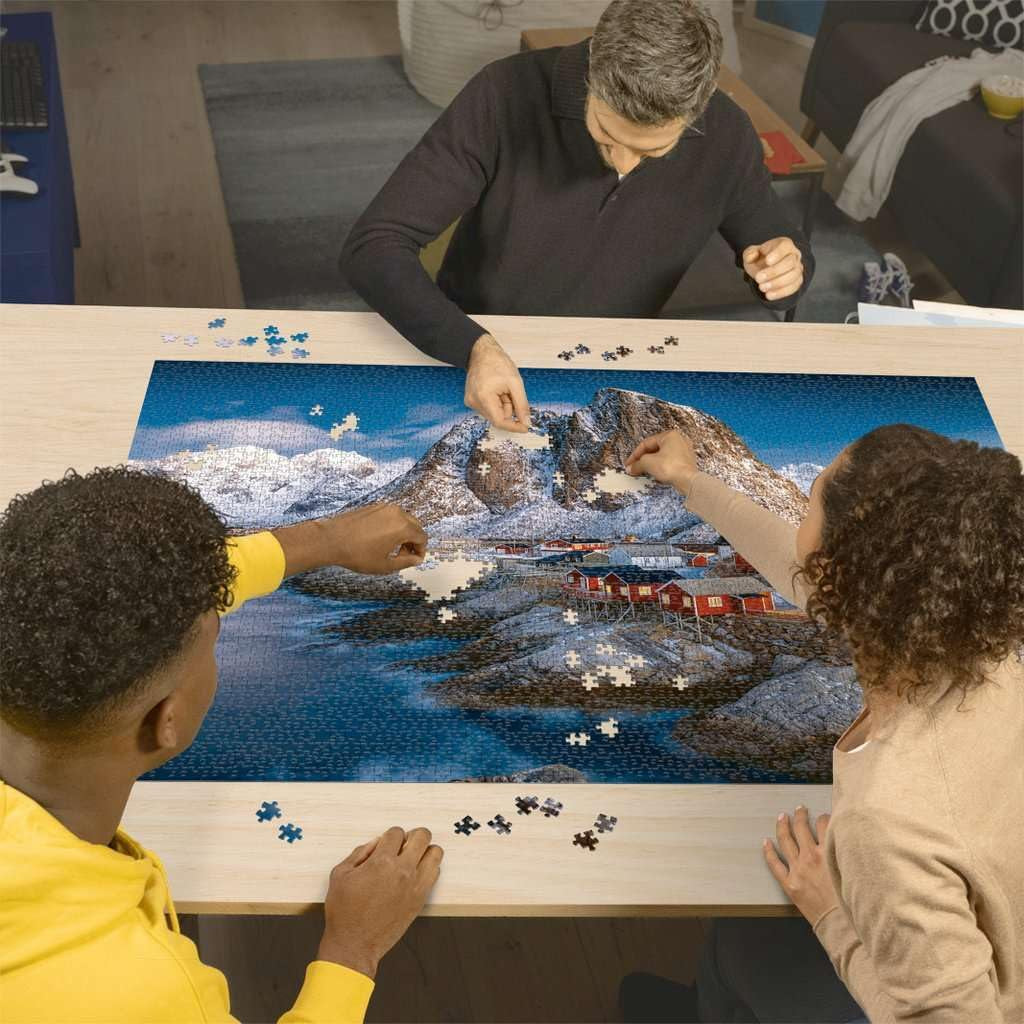 Ravensburger Puzzel 17081 - Hamnoy, Lofoten - Puzzel van 3000 stukjes voor volwassenen en kinderen vanaf 14 jaar, Noorwegen landschapspuzzel Puzzel Naty Shop
