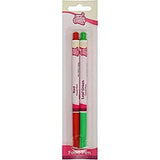 Funcakes Kleurstofstiften Rood-Groen: Kleurstofstiften, flexibele punt voor dikke en dunne lijnen, eetbare stift voor koekjes, taarten, fondant en meer, ideaal voor personalisatie, Halal gecertificeerd