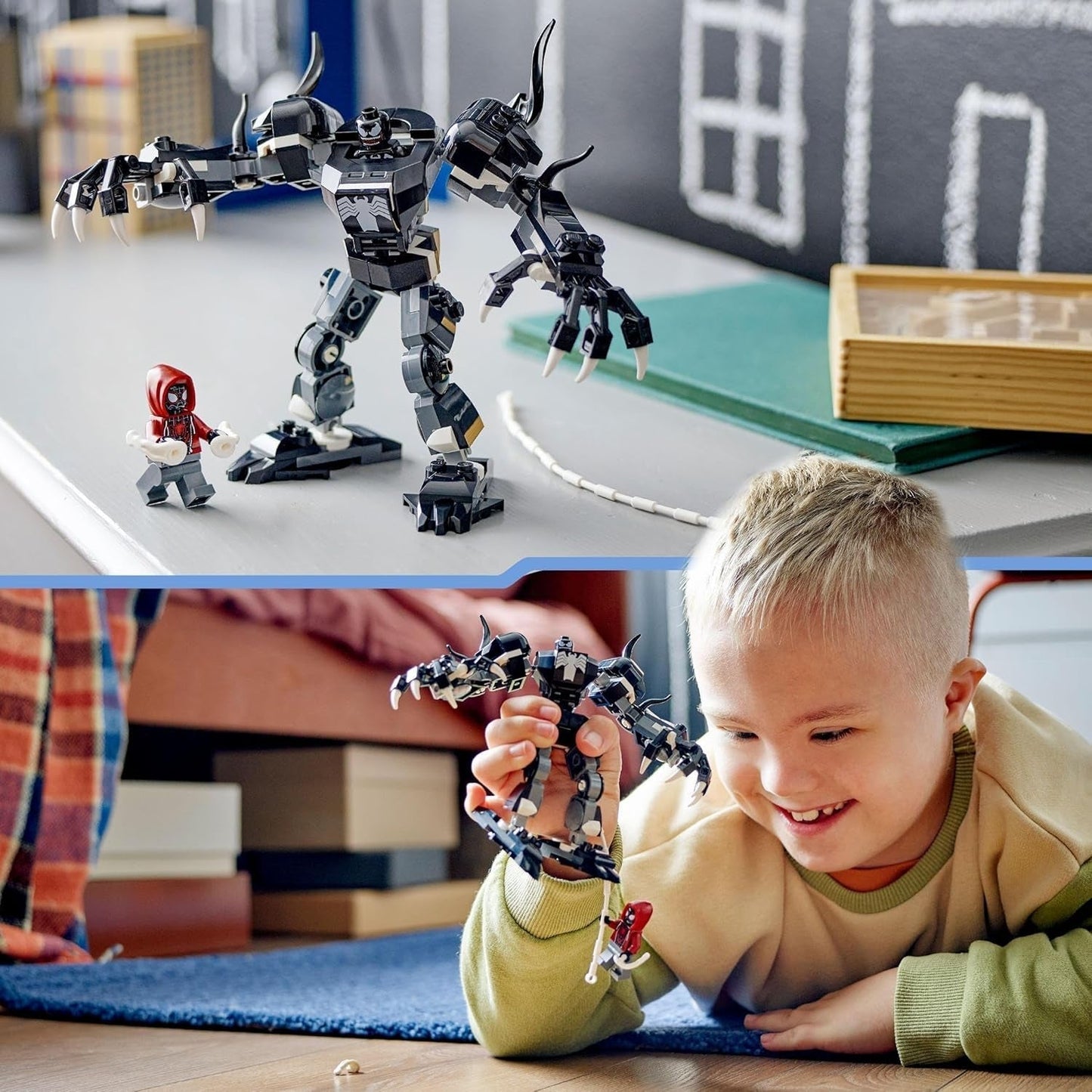 LEGO Marvel Venom Mech versus. Miles Morales Beweegbare actiefiguren voor kinderen Spider-Man set met superheldenduel Minifiguren Speelgoedcadeau voor jongens en meisjes vanaf 6 jaar 76276 Bouwsets Bekijk de LEGO-Store
