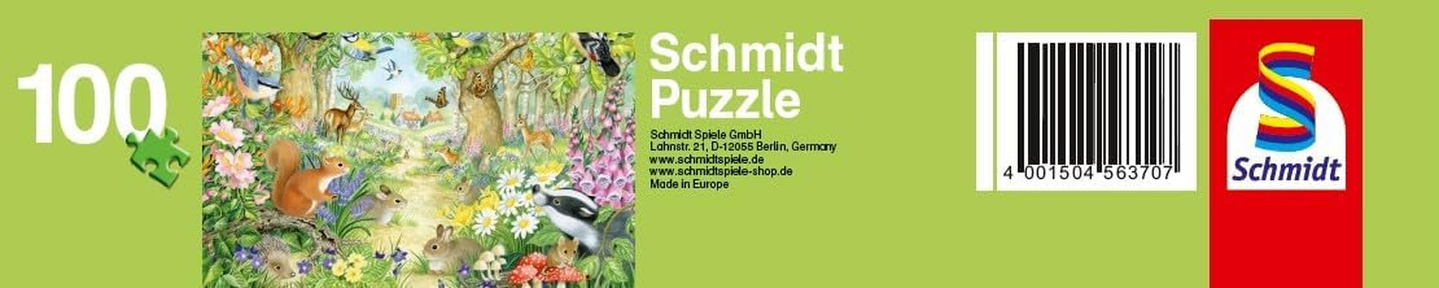 Schmidt Spiele 56370 Dieren in het bos, puzzel voor kinderen, 100 stukjes Puzzel Naty Shop
