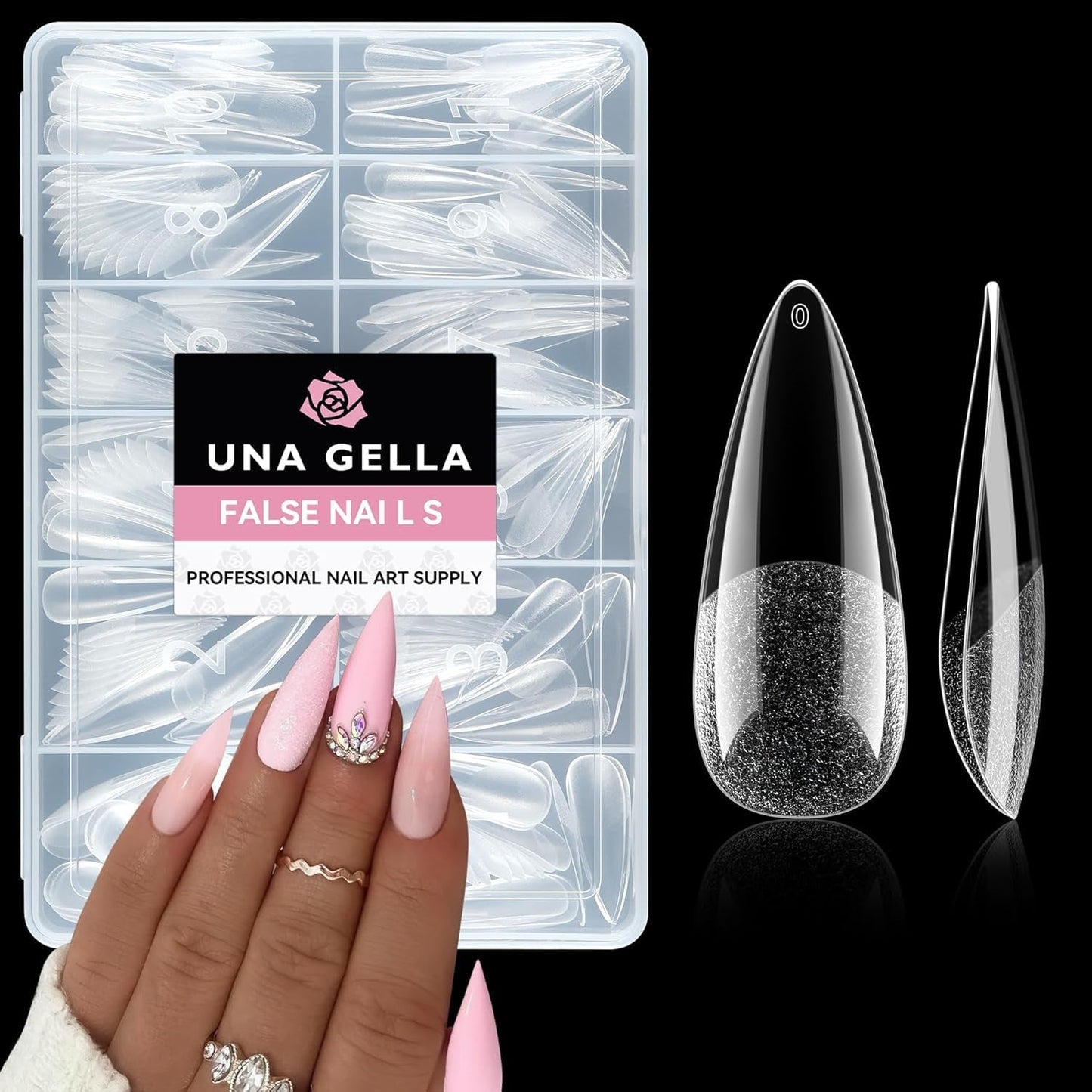 Ballerina Gel Nagel Tips 216 stks 12 Maten Zachte Gel Nagel Tips Volledige Dekking Nagelverlenging Set Semi Matte DIY Thuis Kunst