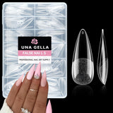 Ballerina Gel Nagel Tips 216 stks 12 Maten Zachte Gel Nagel Tips Volledige Dekking Nagelverlenging Set Semi Matte DIY Thuis Kunst