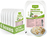 Elf-Family Konjak Reis Thai Brauner Shirataki Bowl -[Diätbox voor 1 Wo.] - Instant Jasmin Reis - Fertiggerichte voor Mikrowelle - Natürlich Superfoods Mikronährstoffe - Vegan/Low Carb/Fettfrei- 6er Box
