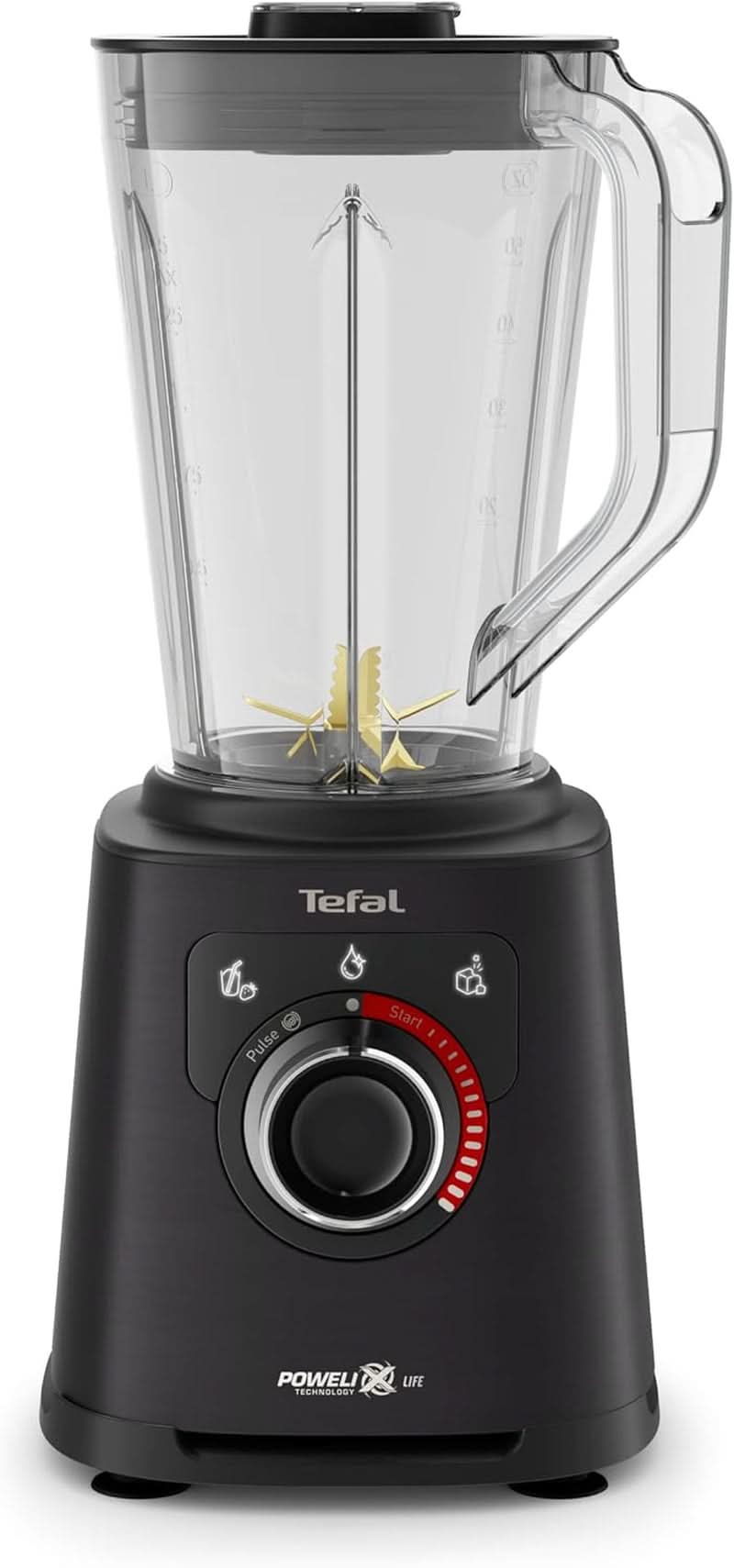 Tefal Perfectmix+ standmixer, 3 automatische programma's, Powelix-Klingentechnologie, luchtkoelsysteem, 2 liter inhoud, Tritan-Behälter, Inkl. Spatel, Schwarz, BL88A831 Keuken Naty Shop