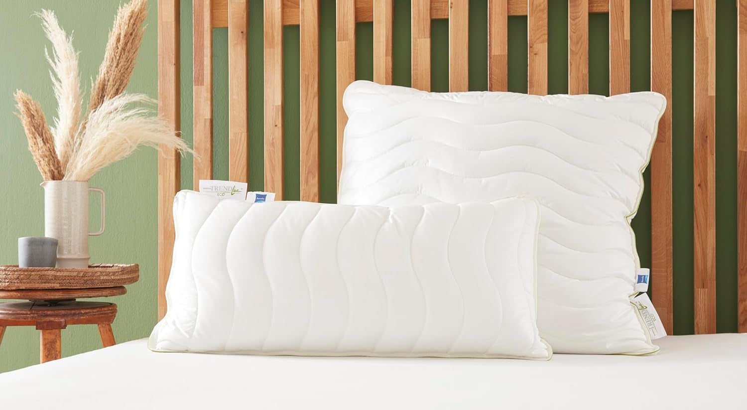 Badenia Trendline Eco Kussen Aerelle Blauw 80 X 80 Cm, wit, Oeko-Tex gecertificeerd, geproduceerd volgens de Duitse kwaliteitsnorm Naty Shop standaard kussens 80 X 80 Cm