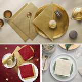 PAW - 3-laags servetten (33 x 33 cm) I 20 stuks I Perfect voor verjaardagen, feesten, bruiloften, communies en feestdagen I Gekleurde papieren servetten - speciale gelegenheden, ornamenten I Inspiration Classic (goud)