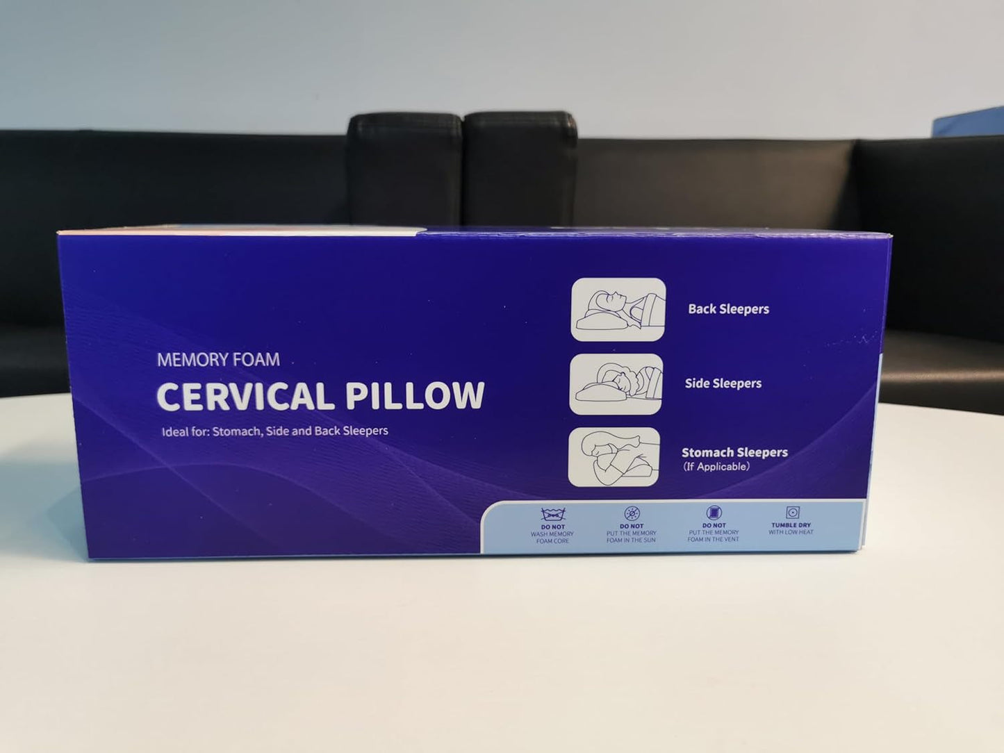 Nekpijnkussen, ergonomisch orthopedisch nekkussen, zijrug buikkussen van memory foam, anti-snurkkussen voor mannen vrouwen (62 * 34,5 * 12/8CM) Cervicale orthopedische kussens Naty Shop