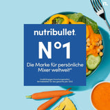 Nutribullet Personal Blender, Der Leistungsstärkste Mixer Für Eine Portion, 1000 Watt en Leiser Motor, 900 Ml Becher Aus Tritan Renew, Leuchtende Touch Bedienknöpfe, Dunkel Grau Bucatarie Naty Shop