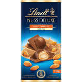 Lindt-chocolade | NUT DELUXE Chocoladereep met melk en amandelen | 110g | Melkchocolade met geroosterde amandelen in een smeuïge amandelcrème | Chocoladereep