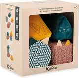 KALOO - Stimuli - 4 evolutionaire vormen met geluiden - Producten voor kinderen - Stapelspel - Horen en grijpen - Vanaf de geboorte, K227002 Babyspeelgoed Naty Shop