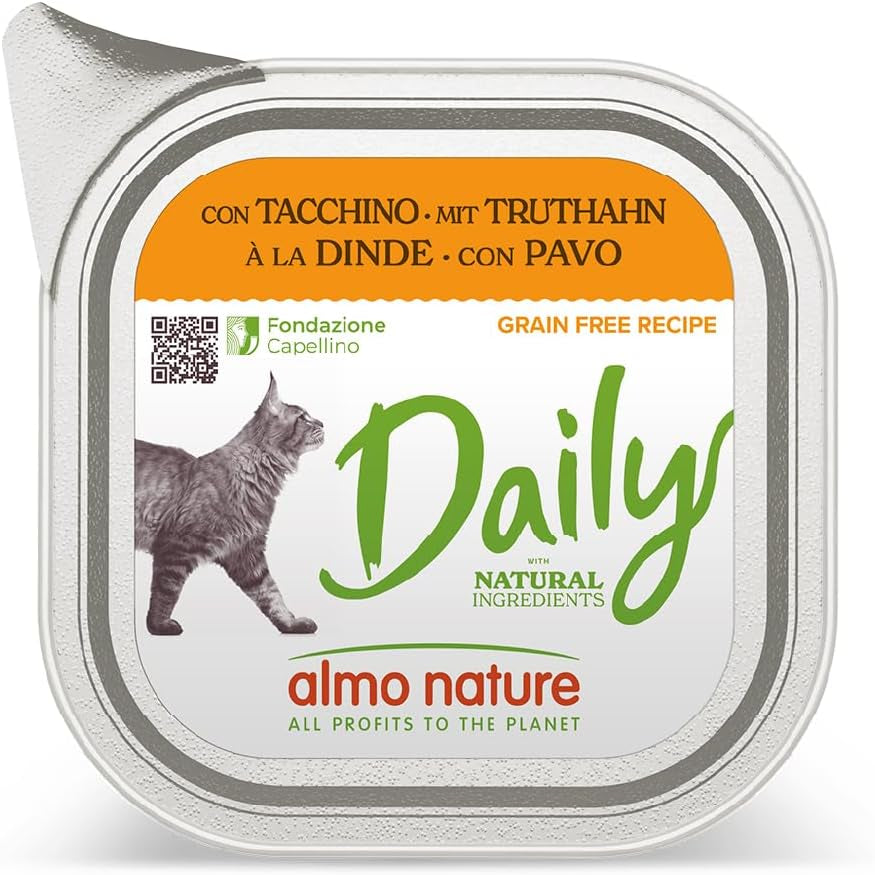 Almo Nature Daily - Nassfutter für Erwachsene Katzen - Kip - 100 g, Packung mit 32