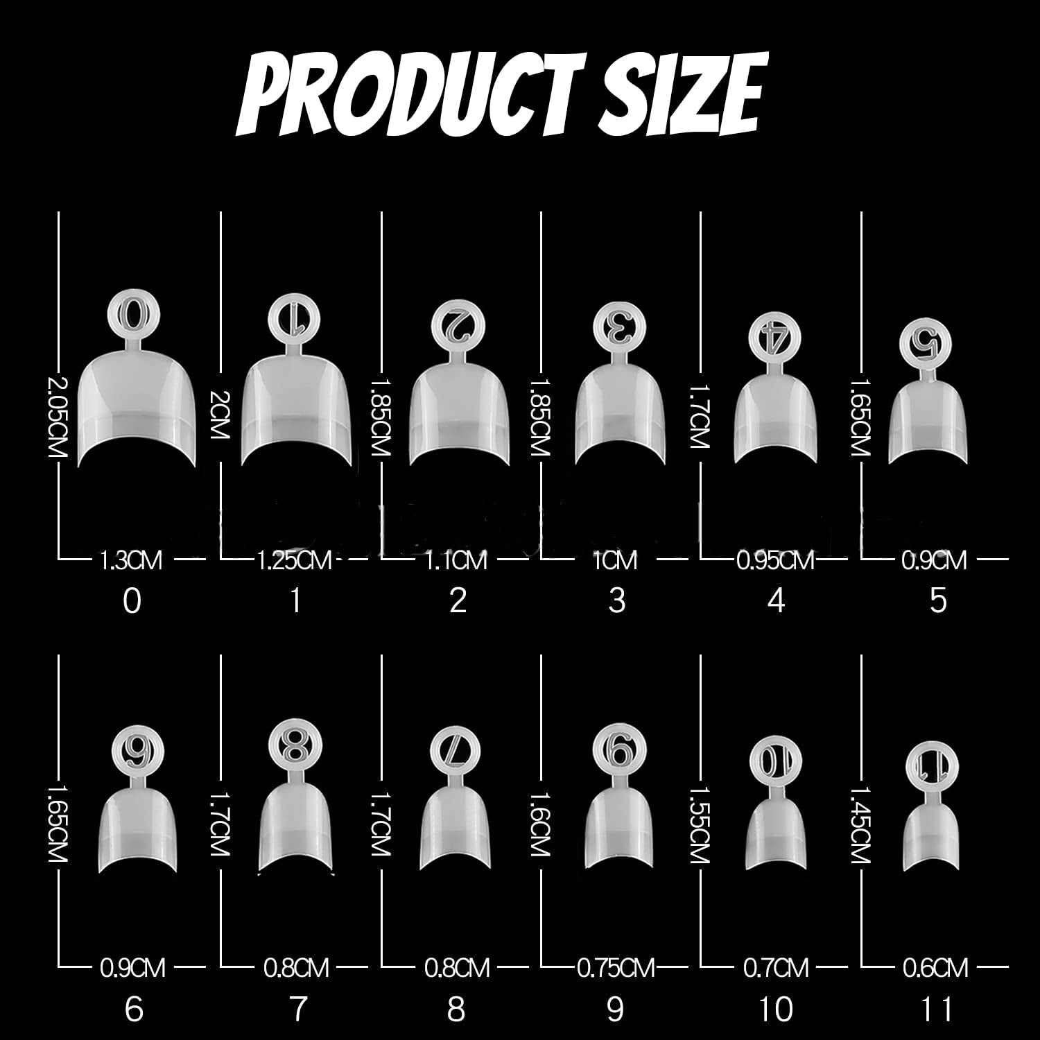 600 stuks ovale korte kunstnagels 12 maten halve dekking acryl valse nageltips kunstnagels voor manicure dames salon doe-het-zelf (natuurlijk)