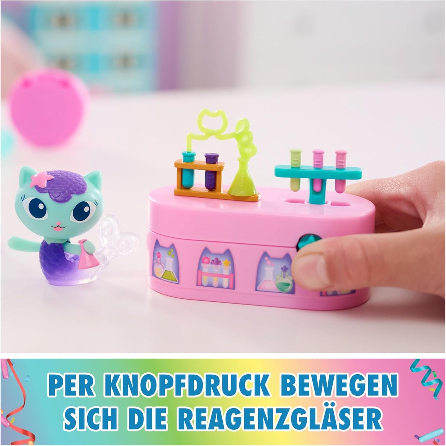 DREAMWORKS GABBY POPPENHUIS - Meerkätzchen Bobble Kitty-meubelpakket, kattenfiguur met poppenhuismeubilair en accessoires, vanaf 3 jaar
