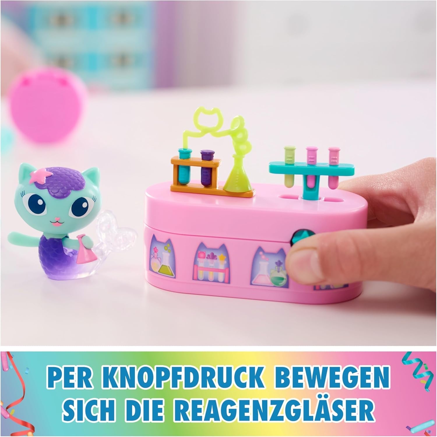 DREAMWORKS GABBY POPPENHUIS - Meerkätzchen Bobble Kitty-meubelpakket, kattenfiguur met poppenhuismeubilair en accessoires, vanaf 3 jaar
