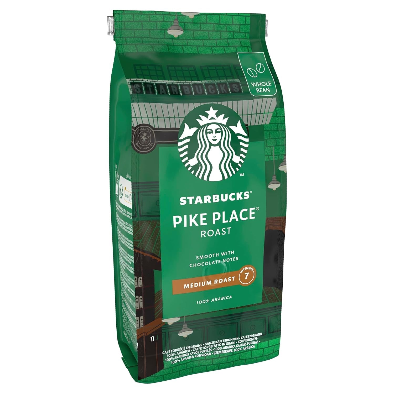 STARBUCKS Pike Place Roast, Mittlere Röstung, Ganze Kaffeebohnen 450g (4er-pakket)
