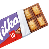 Milka LU – Alpenmelkchocolade met knapperige LU-koekjes – 87g