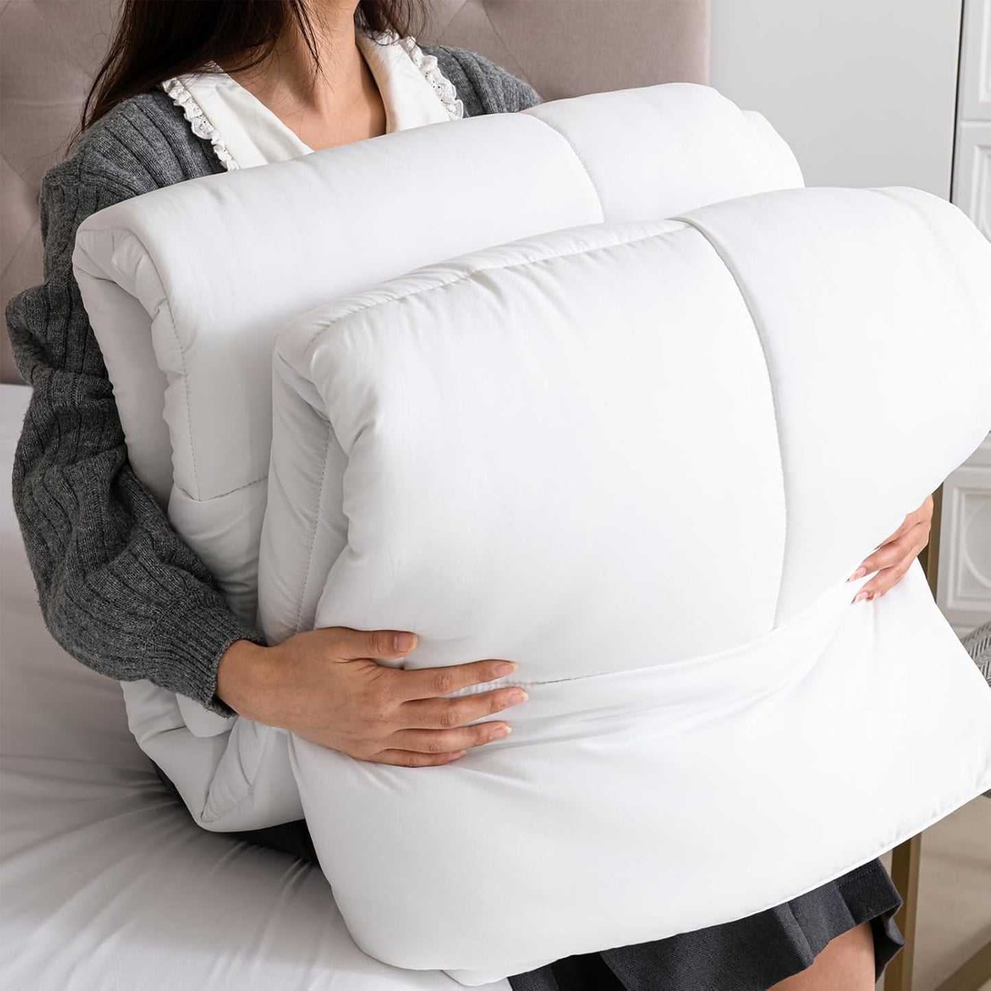 Good Nite Winterdekbed 200X200 Cm 460G/m² Warm dekbed voor winterbeddengoed Polyester gevuld dekbed Microvezel Witte slaapdeken 200X200Cm Quilts en quilts Naty Shop
