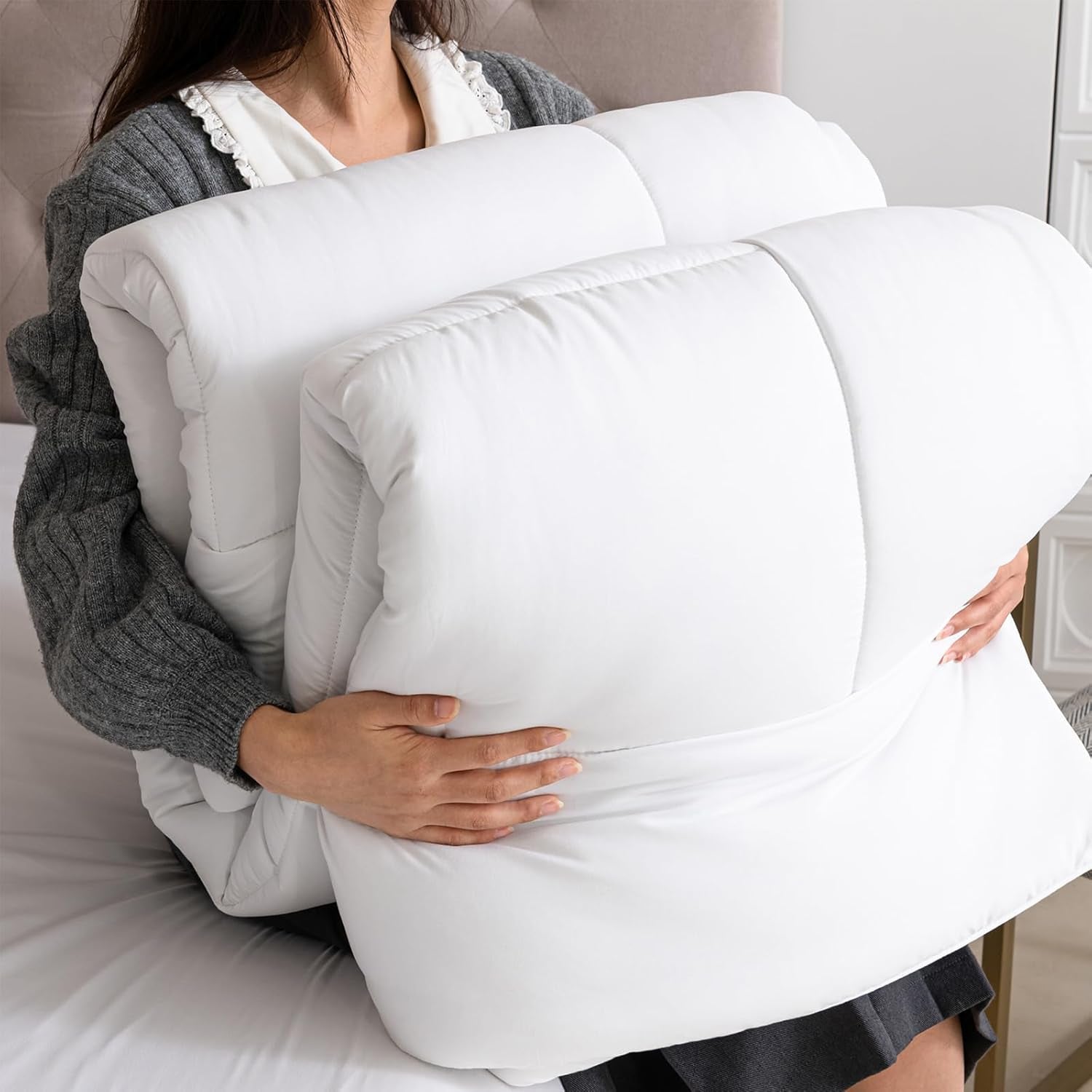 Good Nite Winterdekbed 200X200 Cm 460G/m² Warm dekbed voor winterbeddengoed Polyester gevuld dekbed Microvezel Witte slaapdeken 200X200Cm Quilts en quilts Naty Shop