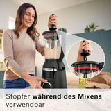 Highspeed-Standmixer Vitapower Serie 6 MMBD665B1, 45.000 U/Min, 6 Programma's Inkl Heiße Suppe & Reinigung, 2 L Mixbehälter, Stopfer, Spülmaschinenfeste Teile, Made in Europe, 1800W, Schwarz Kitchen Naty Shop