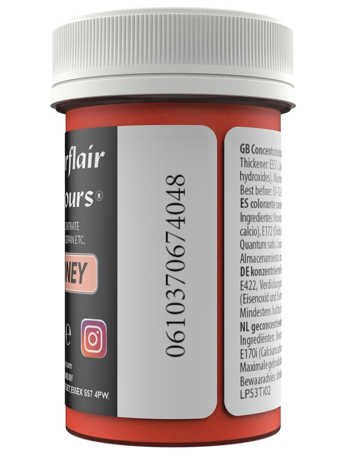 Sugarflair Pastel Pink Honey Food Coloring Paste - Sterk geconcentreerd voor gebruik met botercrème, suikerpasta, royal icing of cakemixen, levendige voedselkleuring - 25g