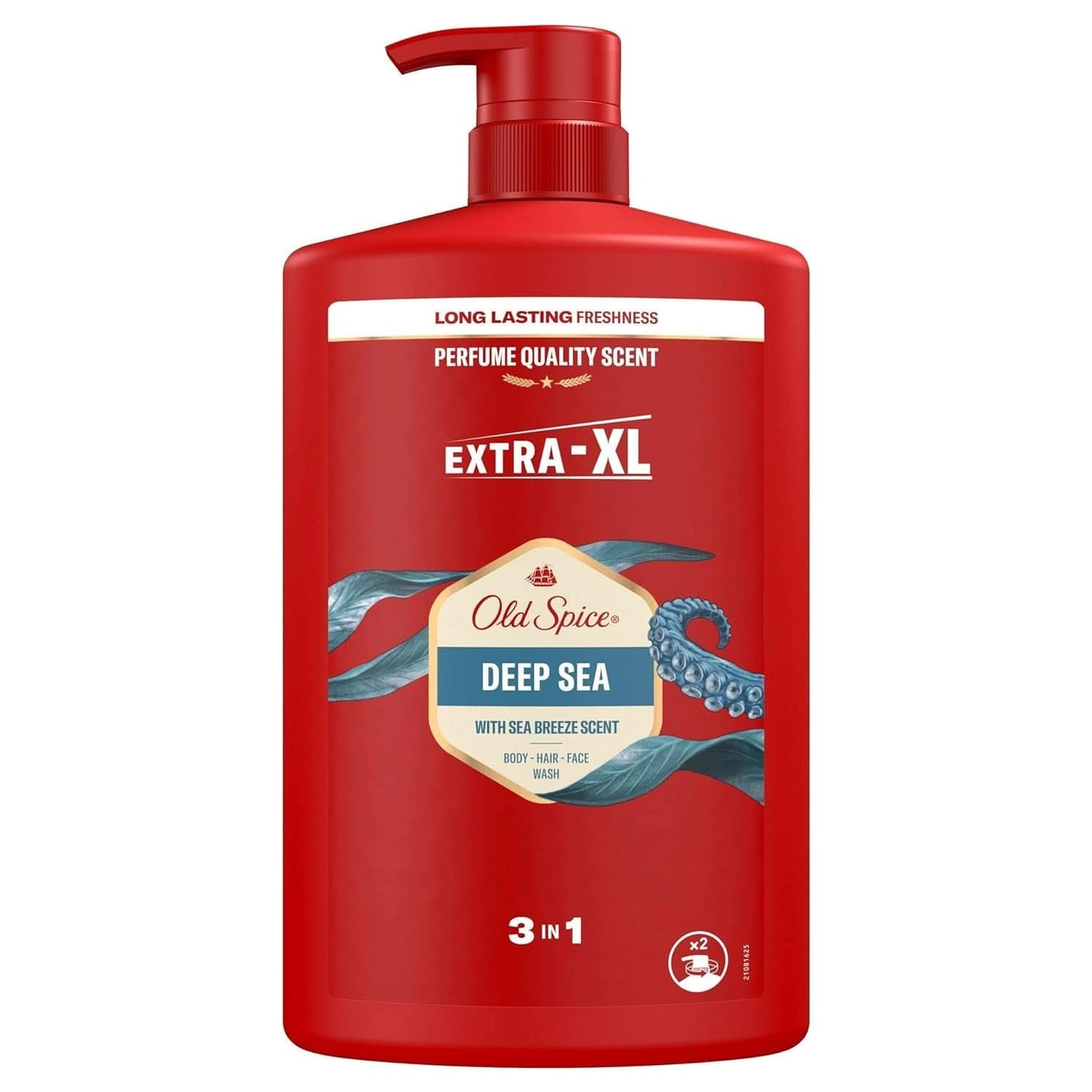 Old Spice Captain 3-in-1 douchegel en shampoo voor mannen, 1 liter douche en bad Naty Shop Deep Sea