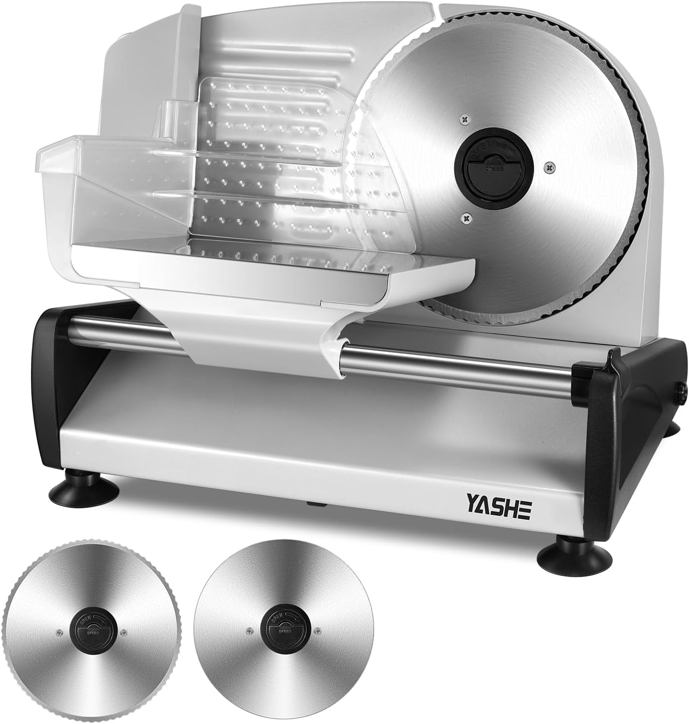 YASHE SL-518, broodsnijmachine, 2 verwijderbare messen, instelbare dikte 0 - 15 mm Shredders en Slicers Naty Shop Standaardtitel