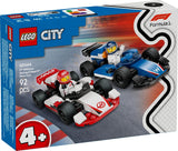 LEGO City F1 Williams Racing en Haas F1 racewagens - Formule 1 speelgoed met bouwbare auto's en 2 minifiguren van coureurs - Kleine cadeau-ideeën voor jongens en meisjes vanaf 4 jaar 60464 Bouwsets Beuche in LEGO-Store