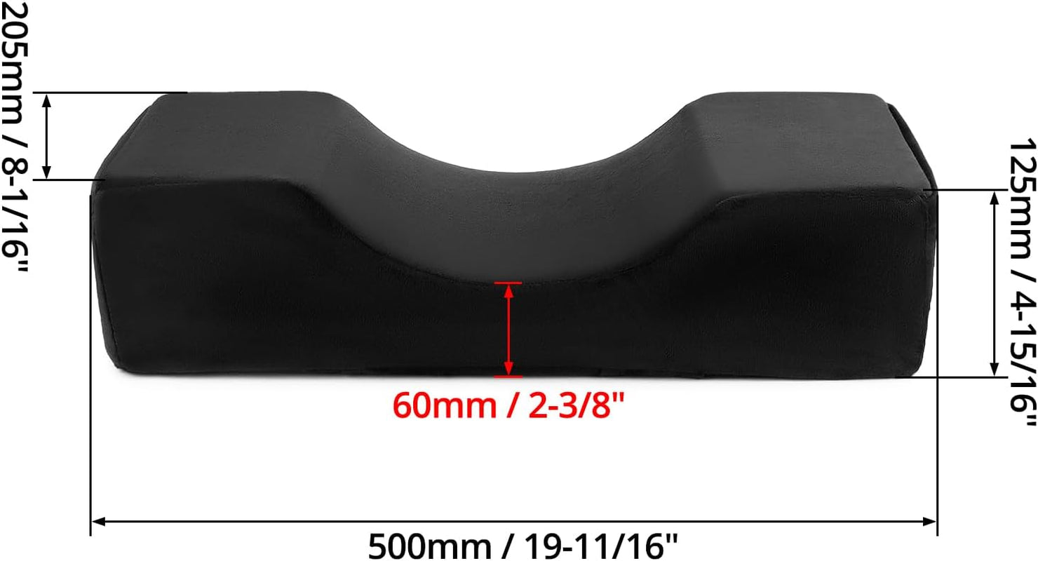 QWORK® Wimperkussen, U-vormig schoonheidsmake-upkussen, ergonomisch wimperkussen voor verlenging, traagschuim wimperkussen voor schoonheidssalon thuisgebruik (zwart) Cervicale orthopedische kussens Naty Shop