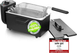 Emerio oliefriteuse 3,0 liter met koudezonetechnologie, 2000 W huishoudelijke apparaten Naty Shop zwart