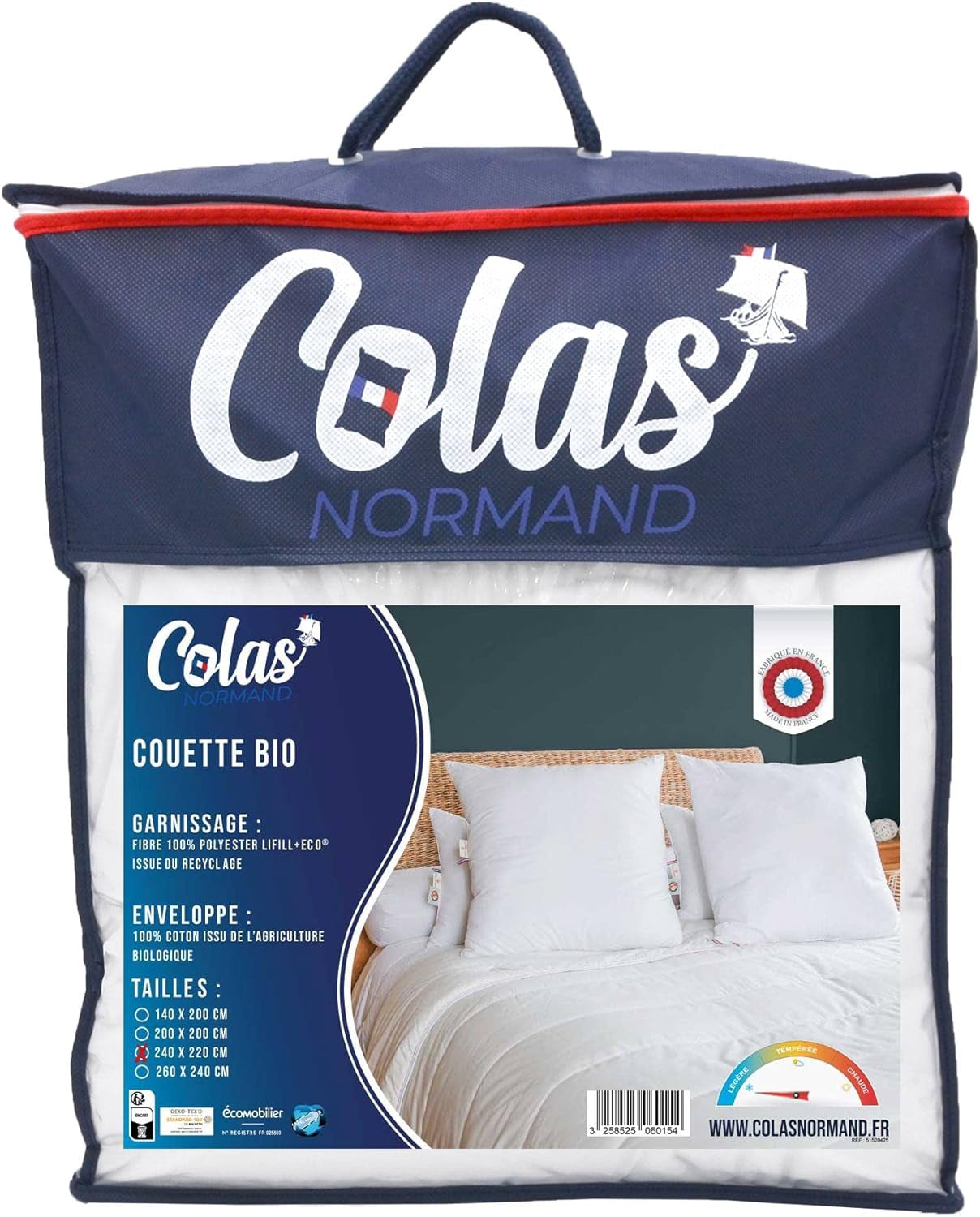 NORMAN COLAS | Lichtgewicht dekbed, 240 X 220 cm, biologisch katoen, gerecyclede vulling Quilts en quilts Naty Shop Standaard titel