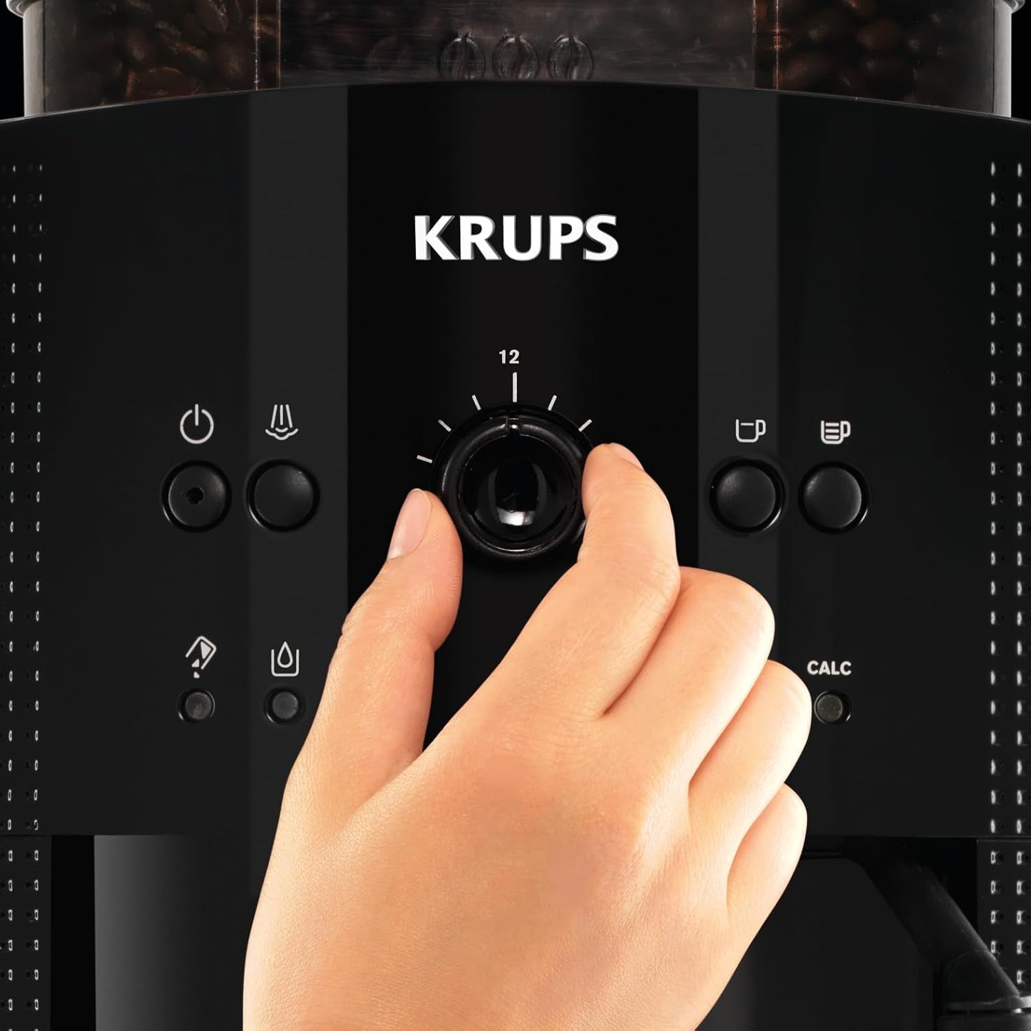 Krups Roma EA81M8 espressomachine 1,7 l, 3 temperatuurinstellingen, 3 gemalen koffietexturen, zwart