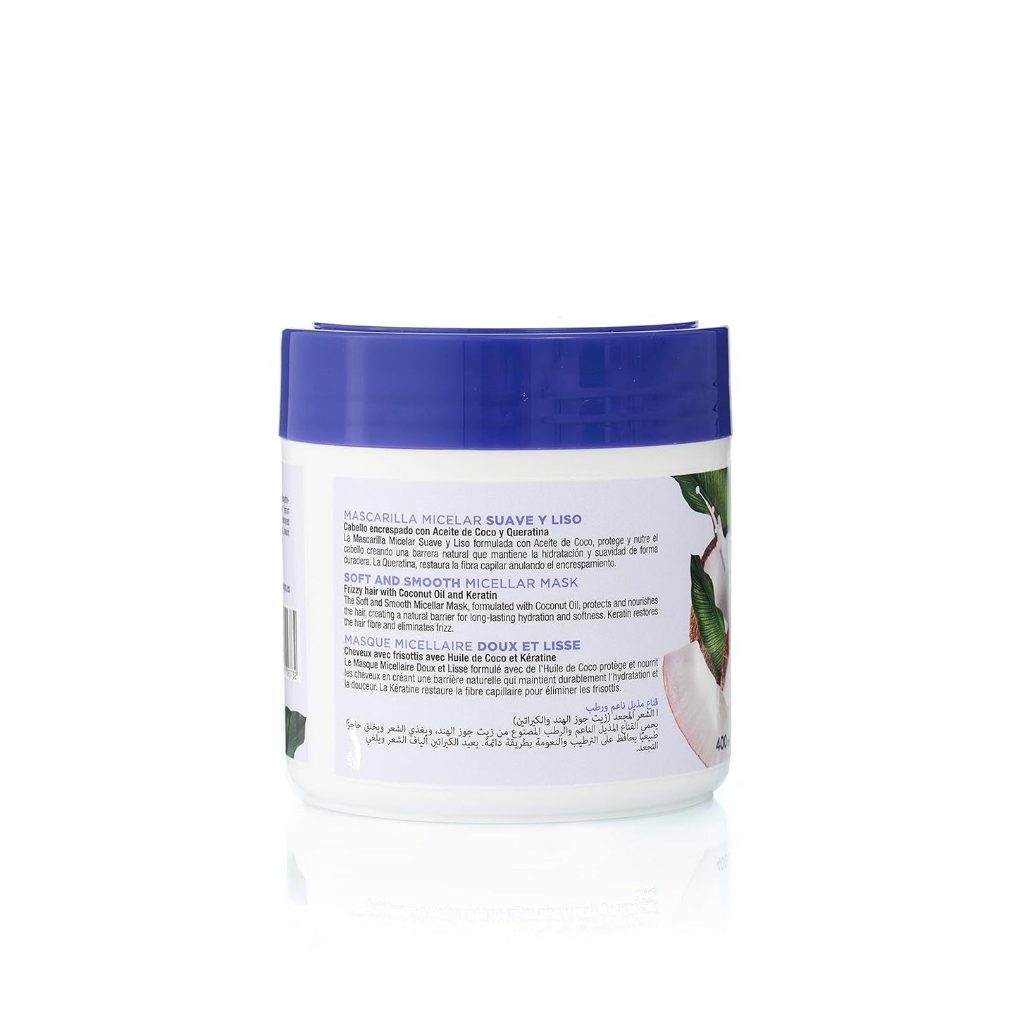 Zwart tulpenmasker, zacht en soepel, 400 ml Naty Shop haarmasker