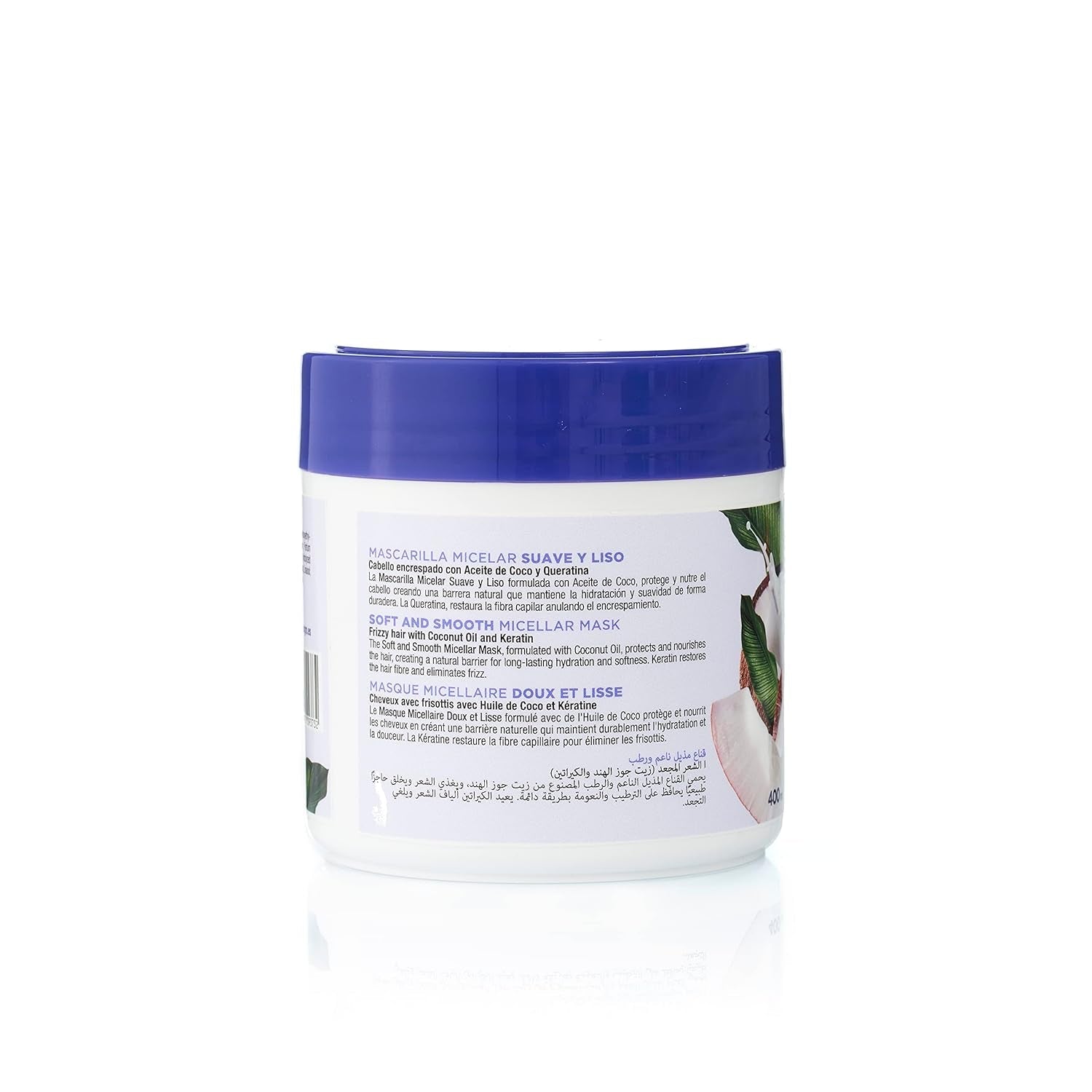 Zwart tulpenmasker, zacht en soepel, 400 ml Naty Shop haarmasker