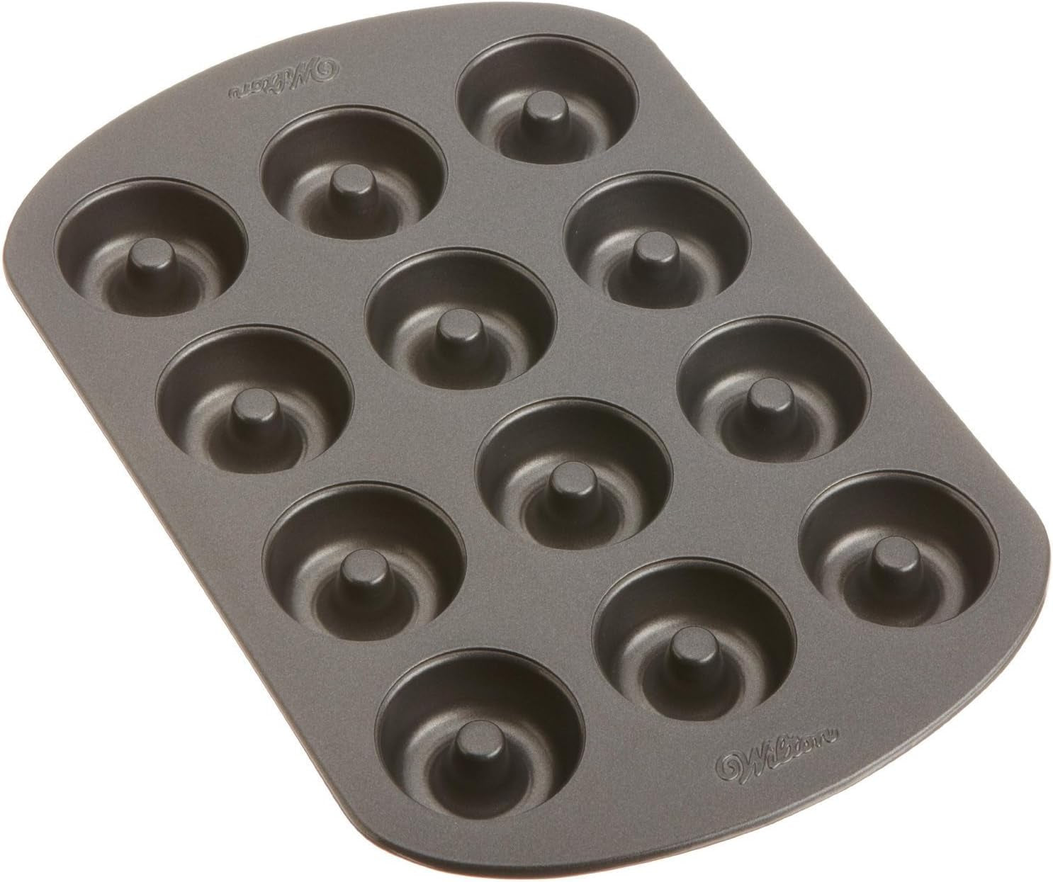 Wilton Donut-Backform Mit 12 Mulden Donutform, Hochwertige Donut Backform Mit Antihaftbeschichtung voor 12 Mini-Donuts, Spülmaschinenfest Bakvormen en bakplaten Naty Shop Medium