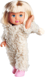 Simba Evi Love Cute Teddy, speelpop in schattige teddy-onesie, 12 cm, vanaf 3 jaar