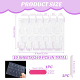 240 stuks nagellijmpads, kunstnagelkleefvel, 10 vellen transparant ademend superkleverige dubbelzijdige stickers (geljelly) voor manicure en kunstnagels, inclusief manicureset