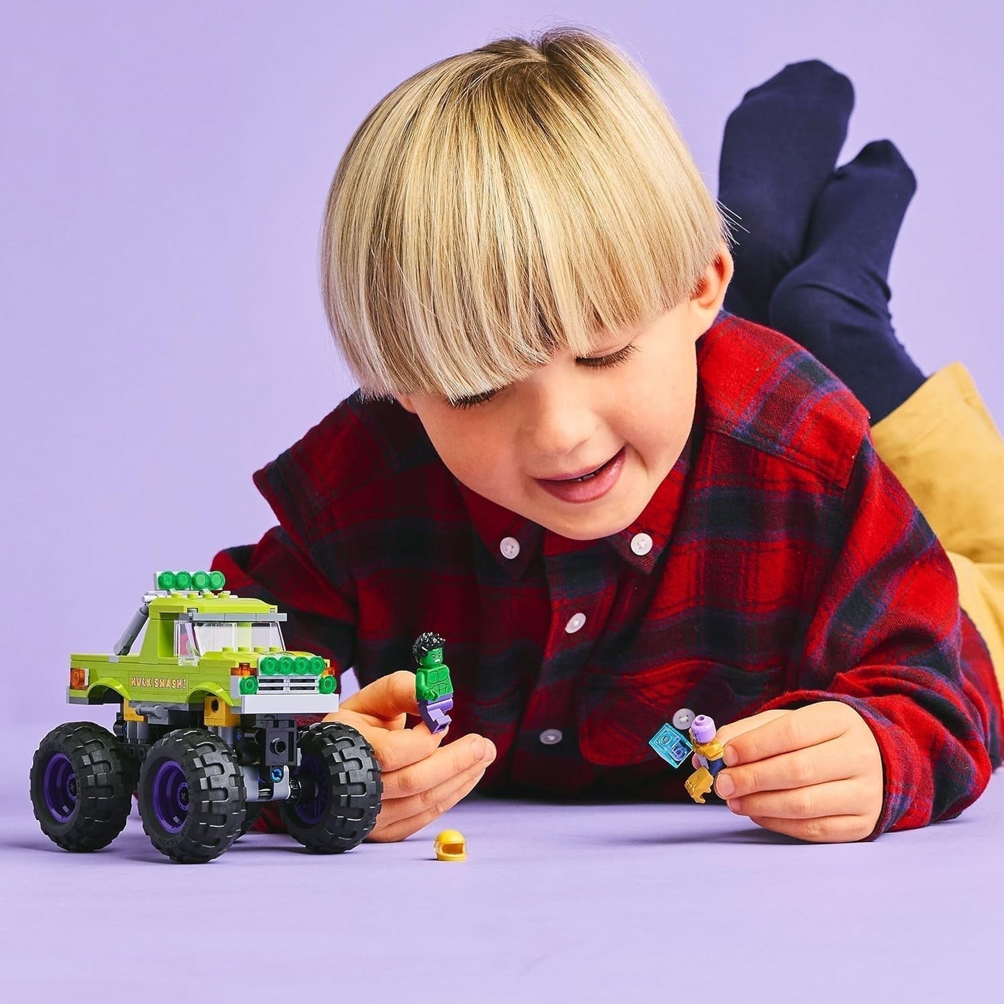 LEGO Marvel Hulk Truck Vs. Thanos - Superheldenbouwspeelgoed - Avengers voertuig en minifiguren - Monstertruck voor megaplezier - Cadeau voor jongens en meisjes vanaf 7 jaar - 76312 Bouwsets Besuche in LEGO-Store
